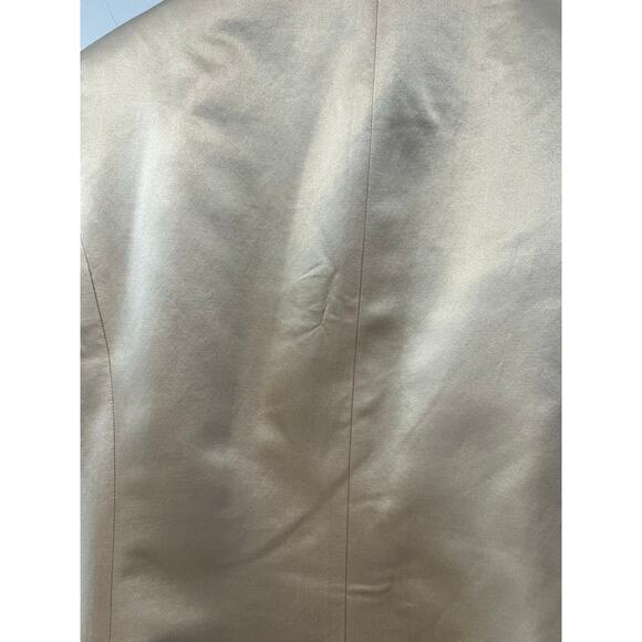 Doncaster DD Collection Silk & Cotton Gold Metallic Blazer Jacket Size 14 SG - Picture 8 of 10